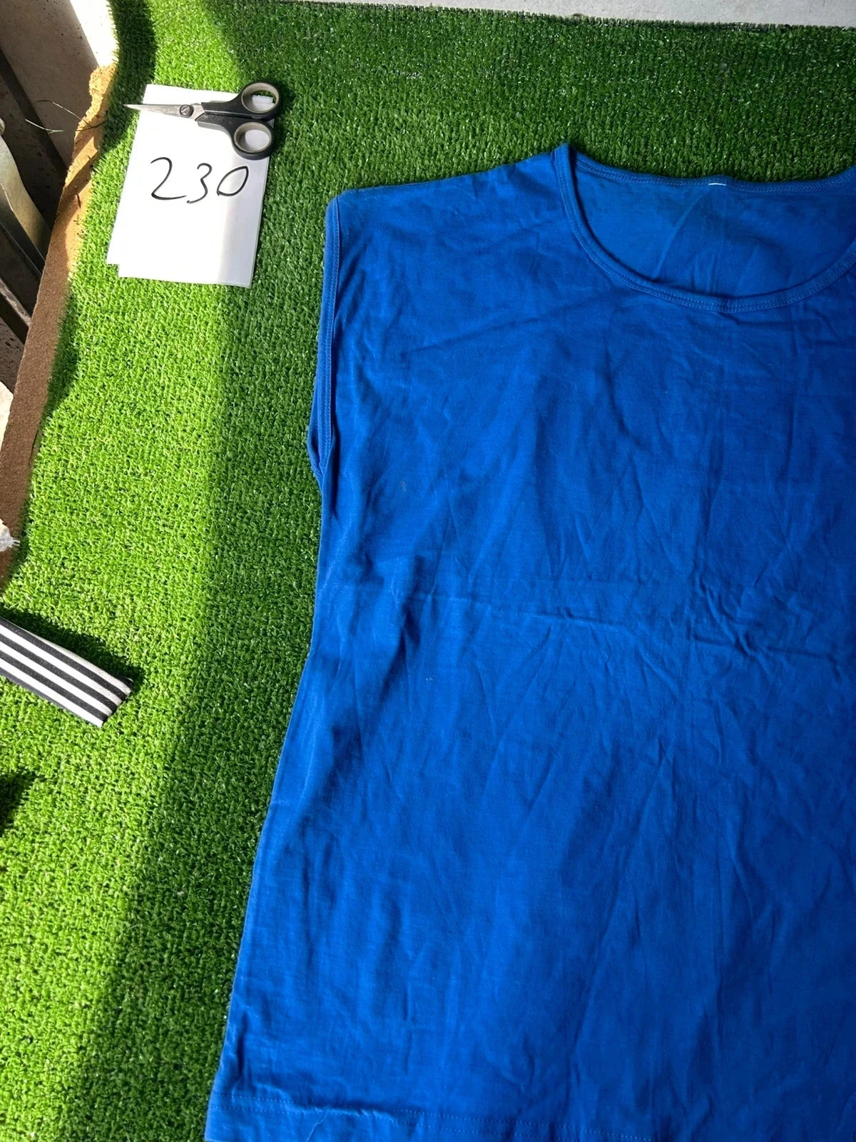 Short sleeve navy blue blouse size 46 – photo 3